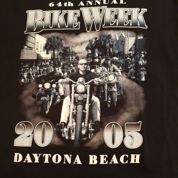 Vintage 2005 Harley Davidson T Shirt Daytona 2005 Bike Week Eagle Florida Mens L - Picture 2 of 7